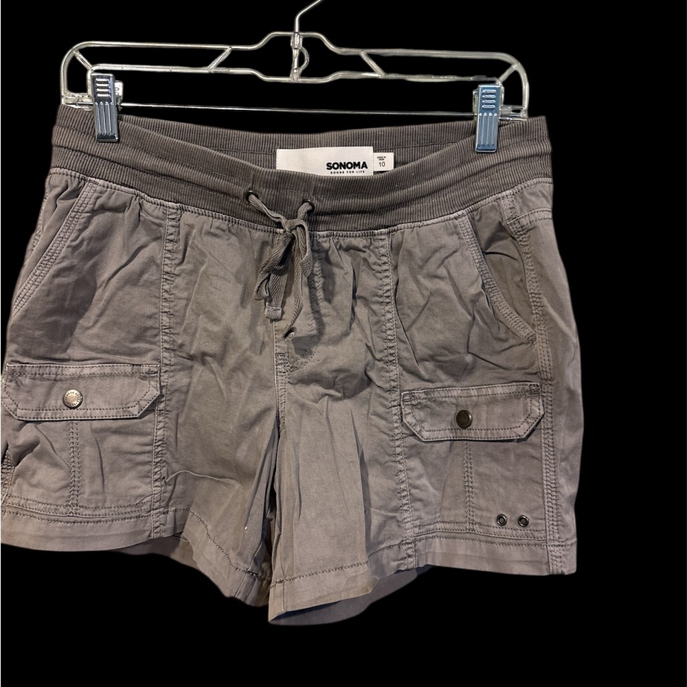 SONOMA Gray Cargo Drawstring Waist Shorts